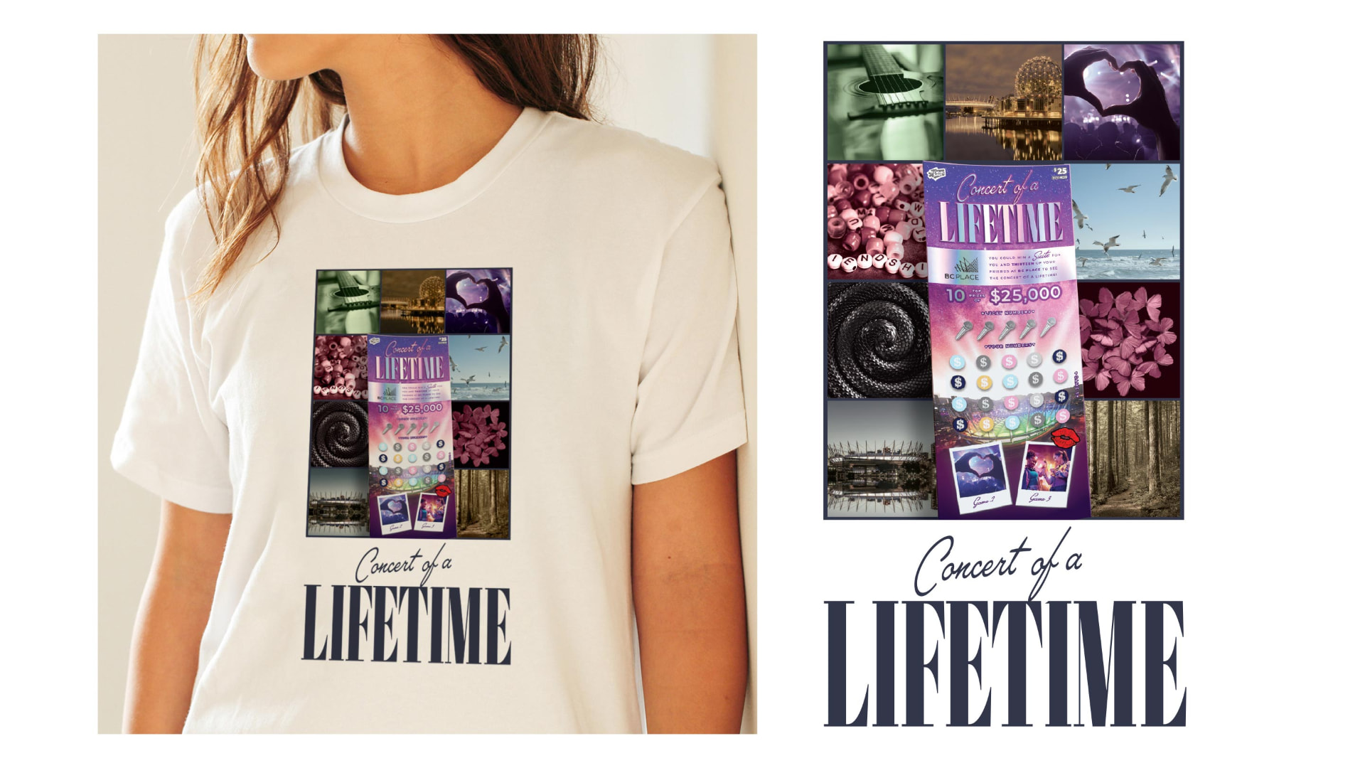 Concert of a Lifetime activation wear and merchandise
