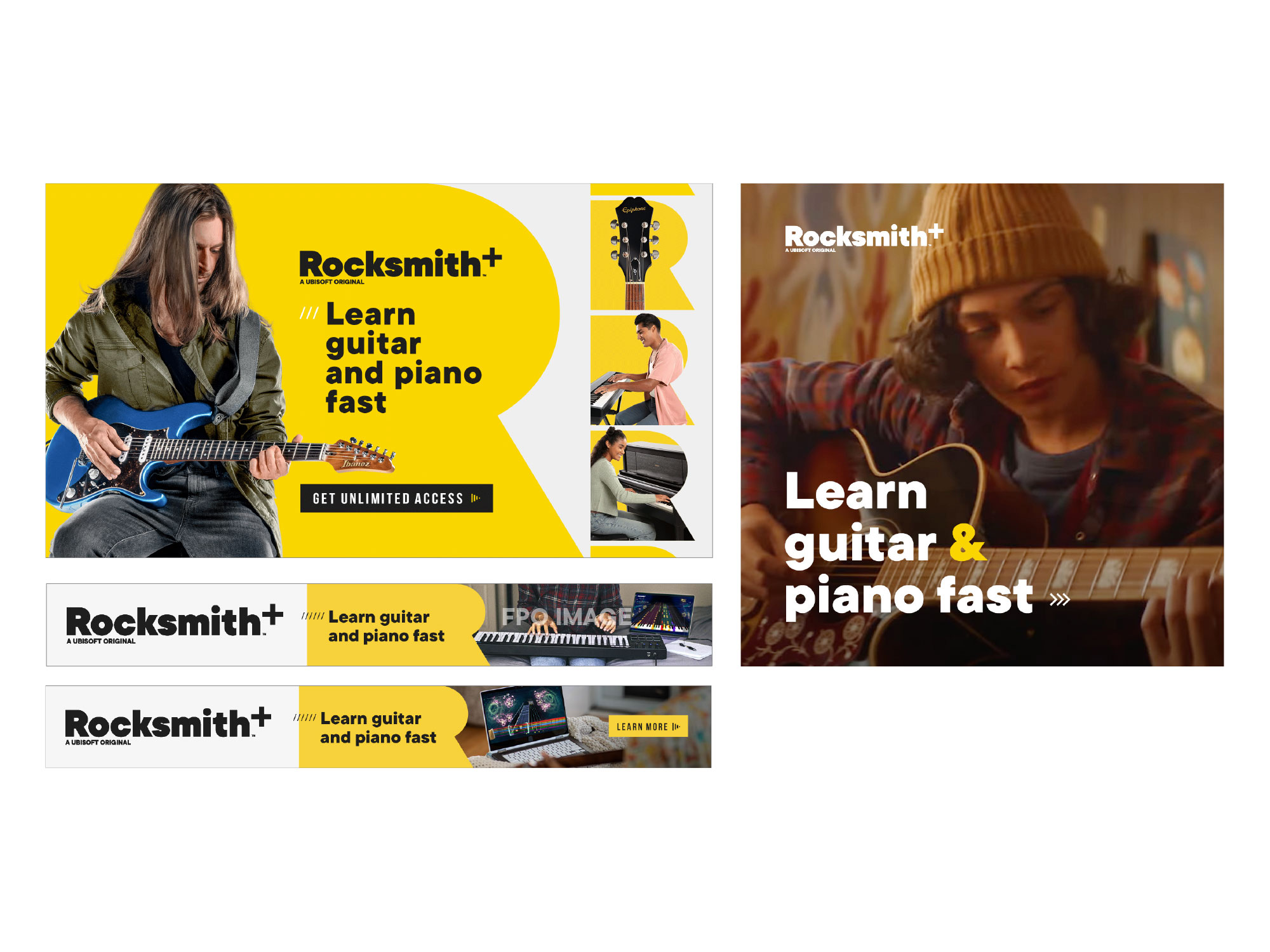 Awareness banners and video end frames for Rocksmith+