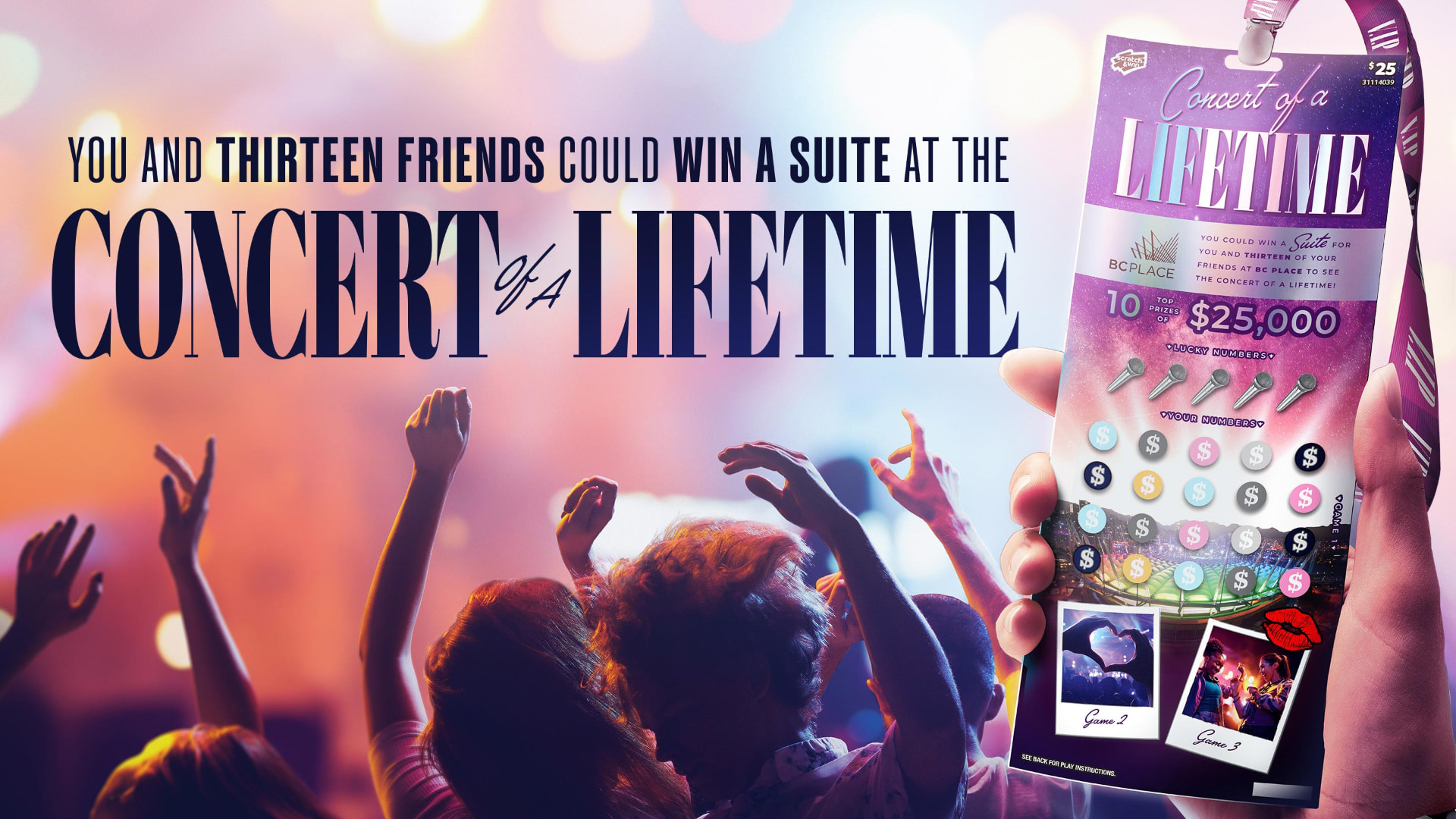 Concert of a Lifetime campaign hero