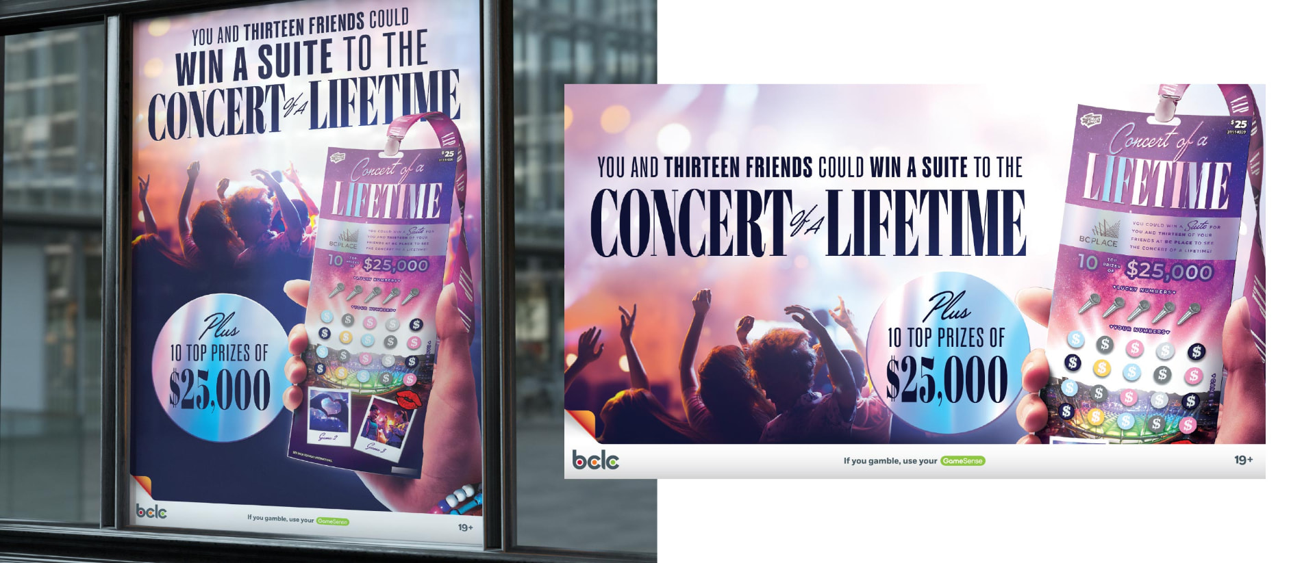 Concert of a Lifetime campaign visual language
