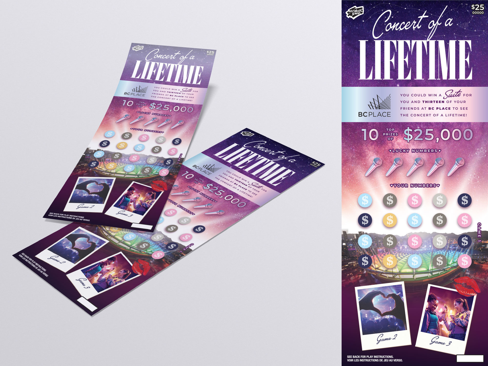 Scratch and Win ticket design